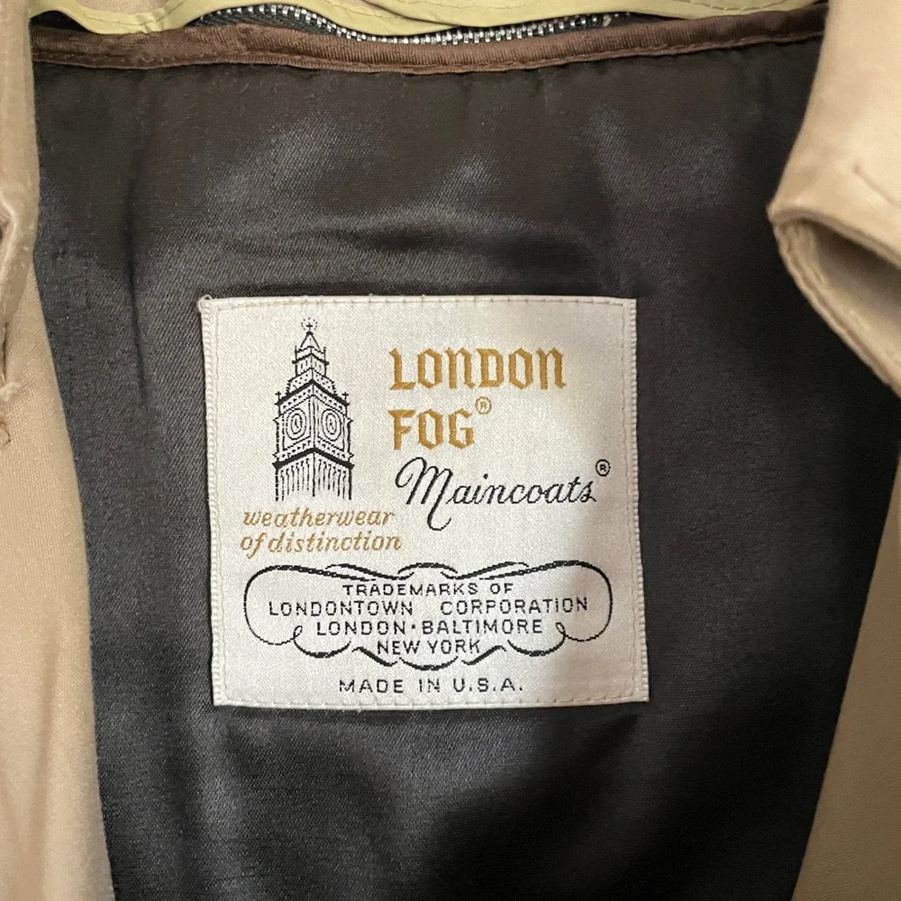 London Fog Maincoat Lined Men’s 44 Regular Tan. Very Good Condition. Vintage! - Picture 2 of 15